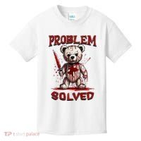 Problem Solved Funny Teddy Bear Halloween Kids T-Shirt thumb 0