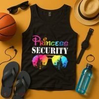 Princess Security Family Mom Dad Birthday Tank Top thumb 4