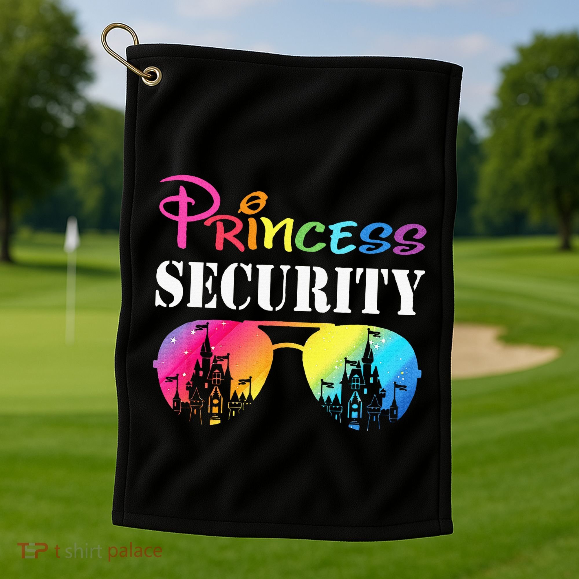 Princess Security Family Mom Dad Birthday Golf Towel