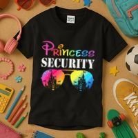 Princess Security Family Mom Dad Birthday Kids T-Shirt thumb 3