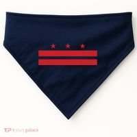 Patriotic State Flag Of Washington Dc USA-Made Doggie Bandana thumb 0