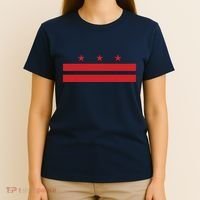 Patriotic State Flag Of Washington Dc T-Shirt thumb 4