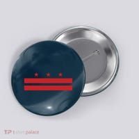 Patriotic State Flag Of Washington Dc Button thumb 0