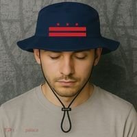 Patriotic State Flag Of Washington Dc Bucket Hat thumb 2