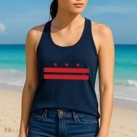 Patriotic State Flag Of Washington Dc Women's Tank Top thumb 2