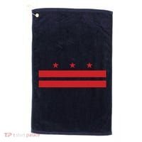 Patriotic State Flag Of Washington Dc Golf Towel thumb 0