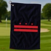 Patriotic State Flag Of Washington Dc Golf Towel thumb 1