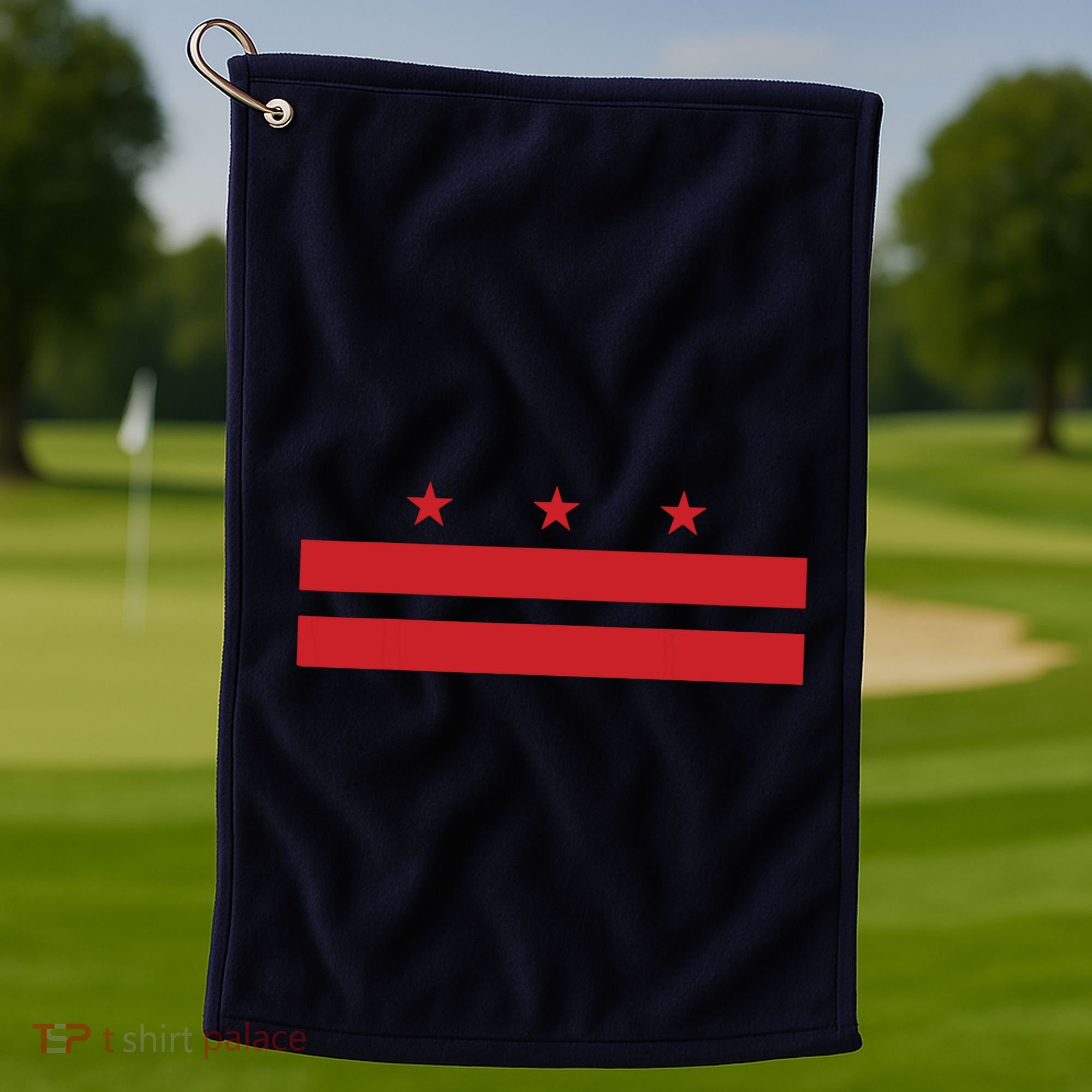 Patriotic State Flag Of Washington Dc Golf Towel