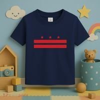 Patriotic State Flag Of Washington Dc Toddler T-Shirt thumb 3