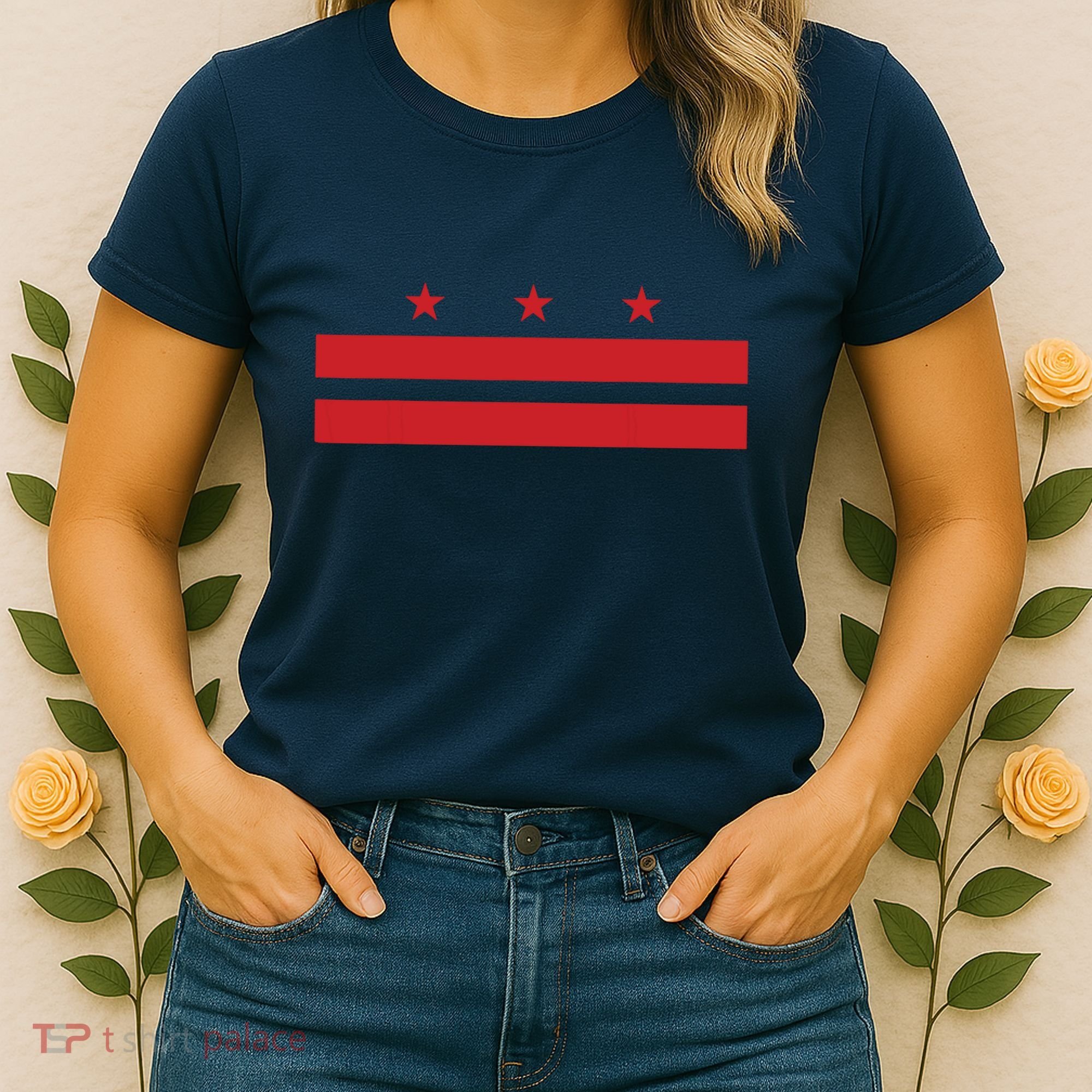 Patriotic State Flag Of Washington Dc Women's T-Shirt