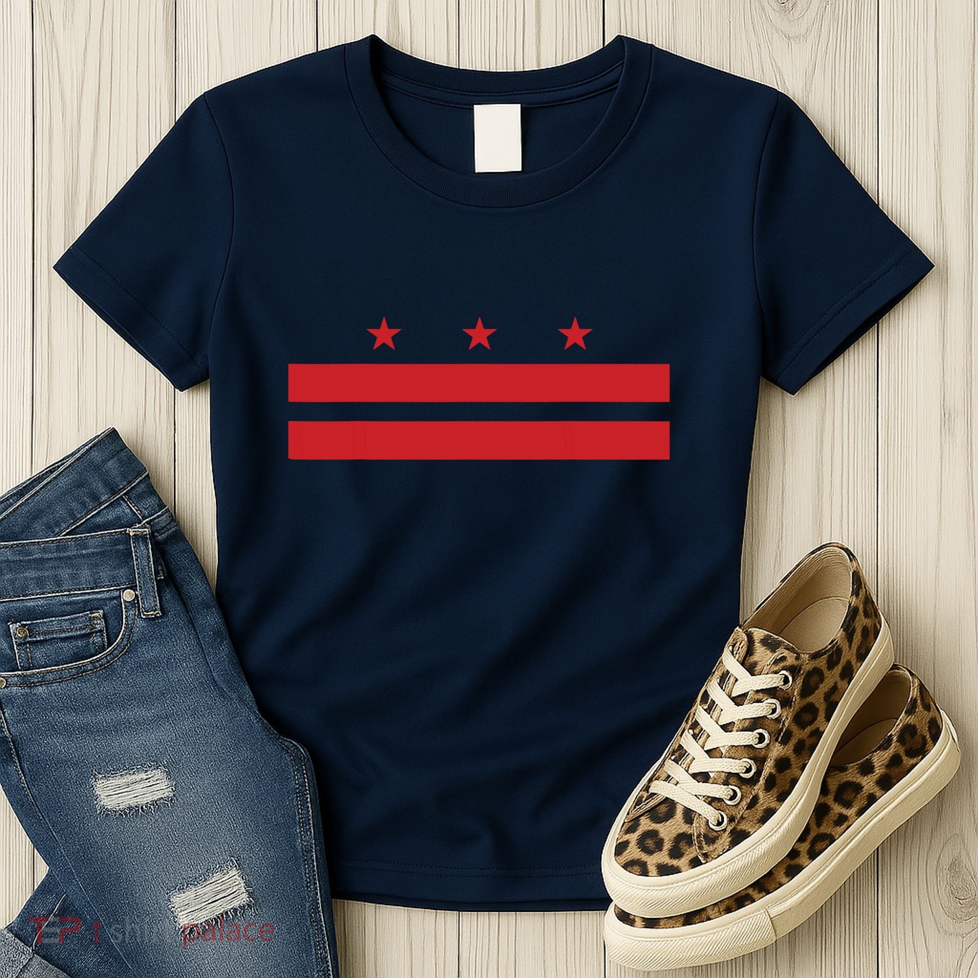 Patriotic State Flag Of Washington Dc Women's T-Shirt