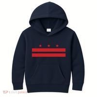 Patriotic State Flag Of Washington Dc Kids Hoodie thumb 0