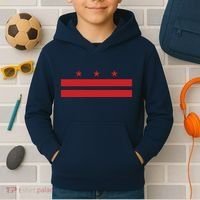 Patriotic State Flag Of Washington Dc Kids Hoodie thumb 2