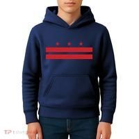 Patriotic State Flag Of Washington Dc Kids Hoodie thumb 4