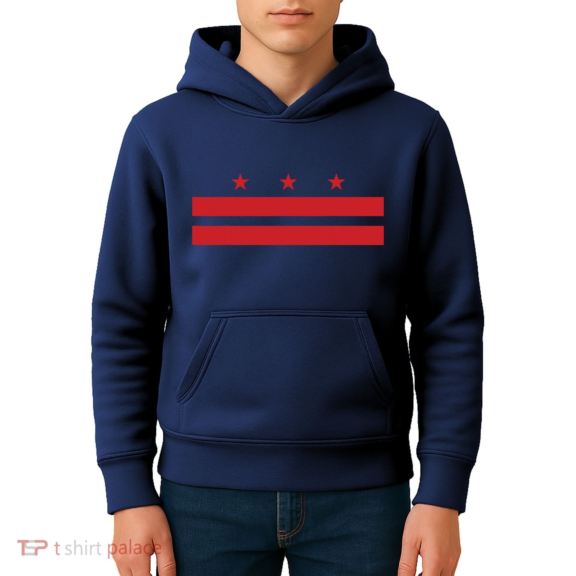 Patriotic State Flag Of Washington Dc Kids Hoodie