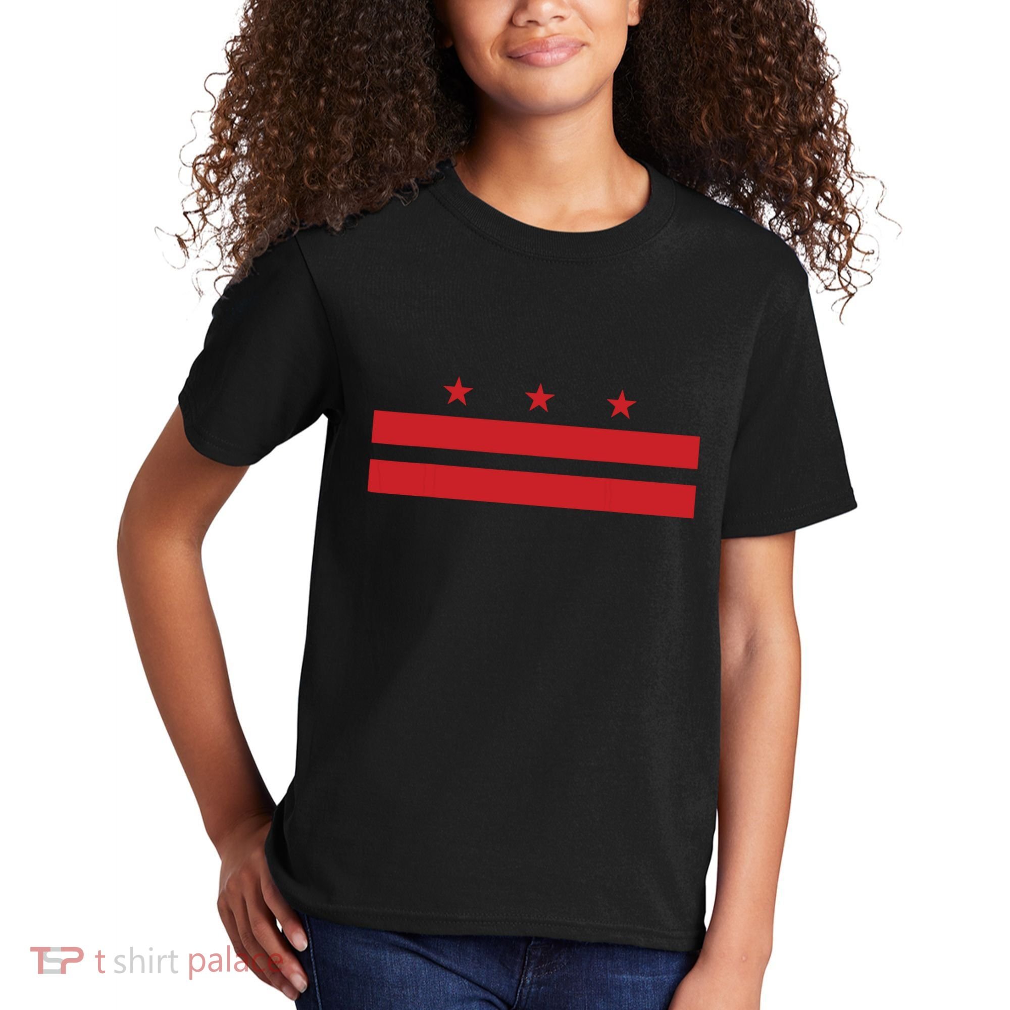 Patriotic State Flag Of Washington Dc Kids T-Shirt
