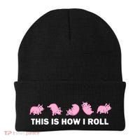 Pig Swine Farm Animal Funny This Is How I Roll Pig Beanie thumb 0