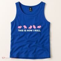 Pig Swine Farm Animal Funny This Is How I Roll Pig Tank Top thumb 2