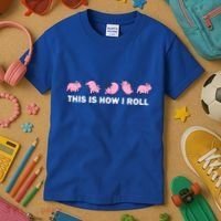 Pig Swine Farm Animal Funny This Is How I Roll Pig Kids T-Shirt thumb 3