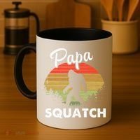 Papa Squatch Funny Bigfoot Camping Hiking Outdoor Father Day Coffee Mug thumb 4