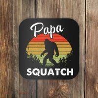 Papa Squatch Funny Bigfoot Camping Hiking Outdoor Father Day Coaster thumb 0