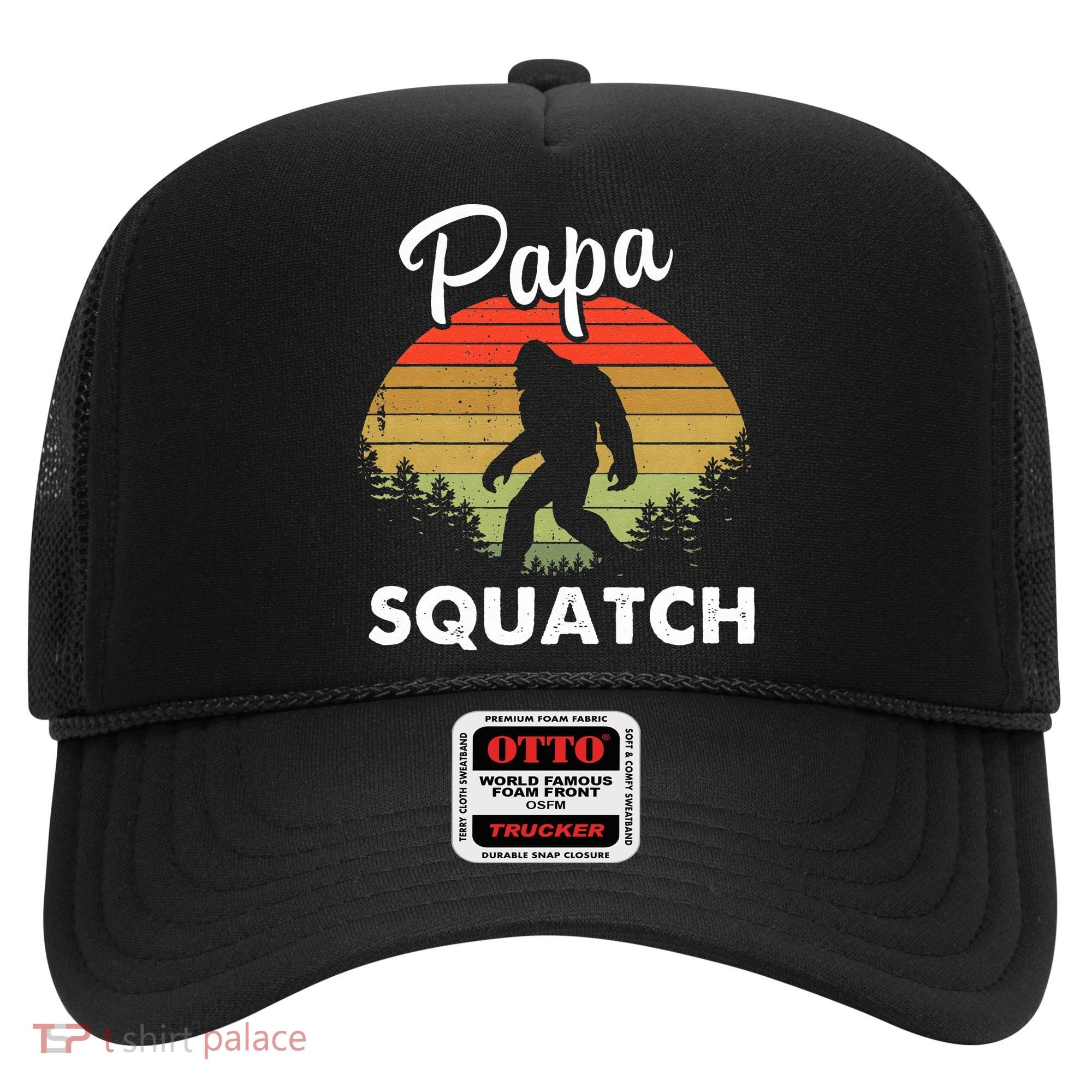 Papa Squatch Funny Bigfoot Camping Hiking Outdoor Father Day Hat