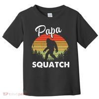 Papa Squatch Funny Bigfoot Camping Hiking Outdoor Father Day Toddler T-Shirt thumb 0