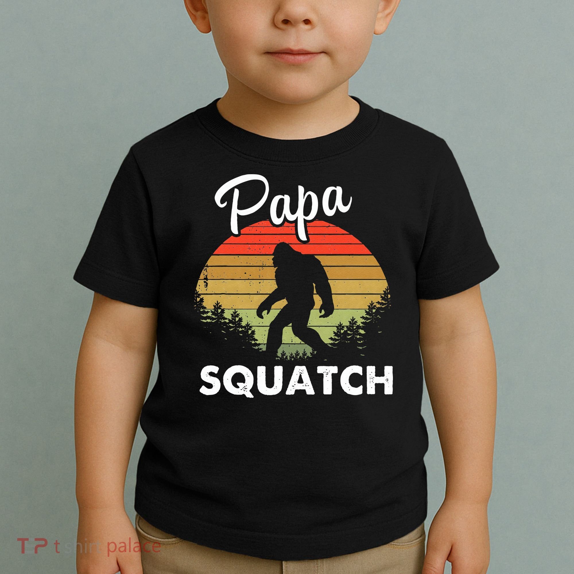 Papa Squatch Funny Bigfoot Camping Hiking Outdoor Father Day Toddler T-Shirt