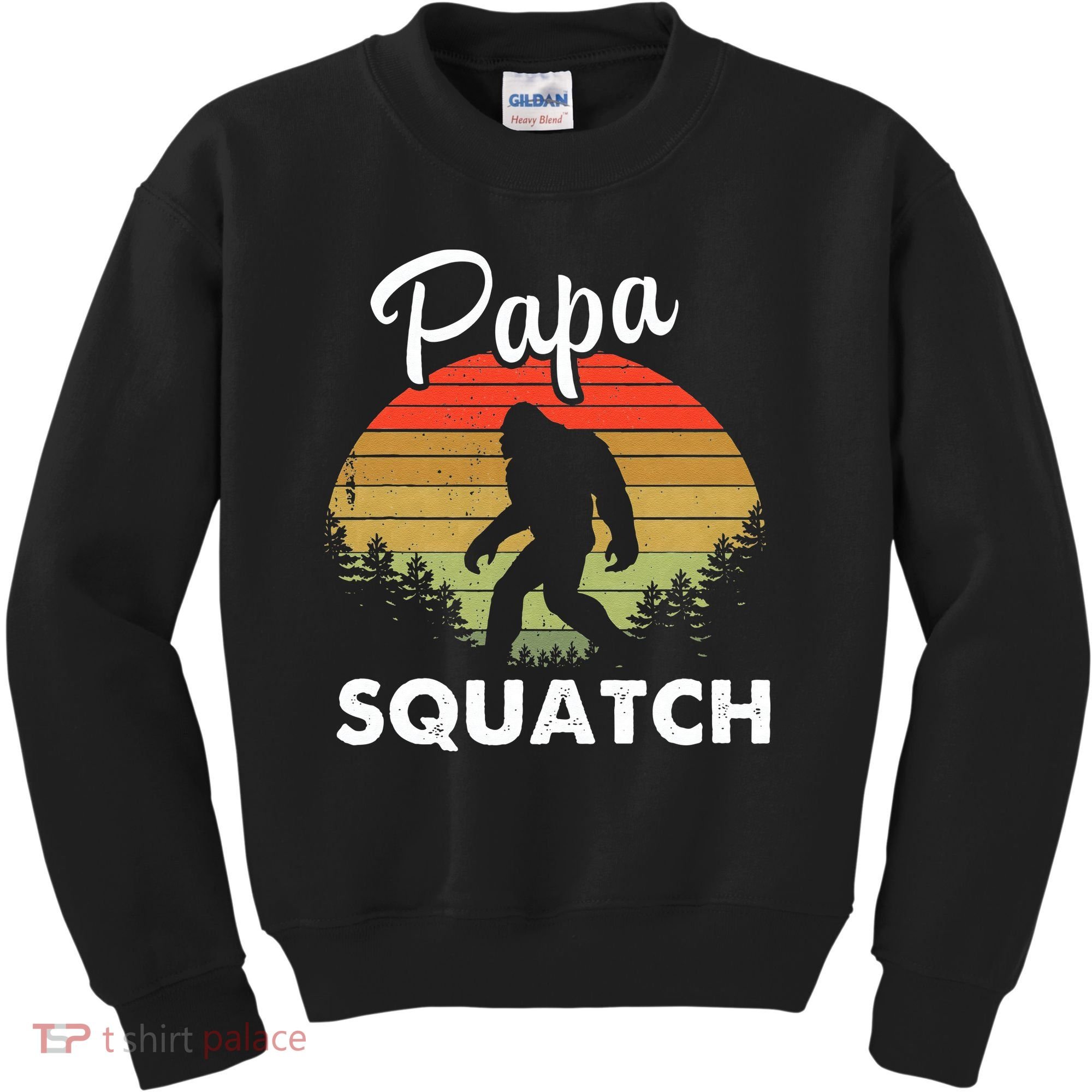 Papa Squatch Funny Bigfoot Camping Hiking Outdoor Father Day Kids Sweatshirt