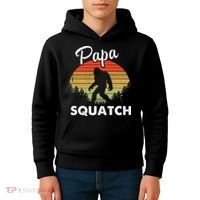 Papa Squatch Funny Bigfoot Camping Hiking Outdoor Father Day Kids Hoodie thumb 4