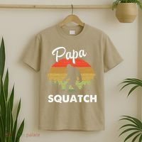 Papa Squatch Funny Bigfoot Camping Hiking Outdoor Father Day T-Shirt thumb 2
