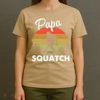 Papa Squatch Funny Bigfoot Camping Hiking Outdoor Father Day T-Shirt thumb 4