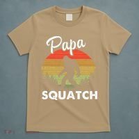 Papa Squatch Funny Bigfoot Camping Hiking Outdoor Father Day T-Shirt thumb 5