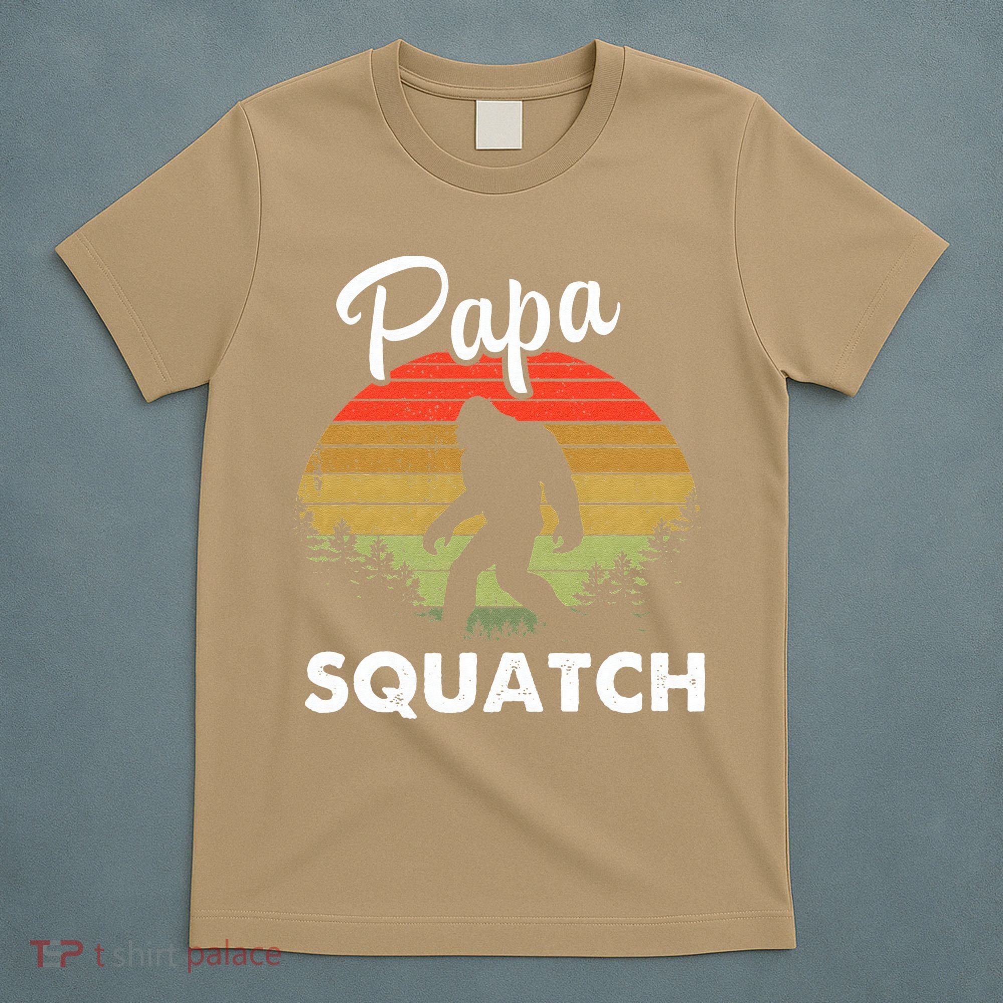 Papa Squatch Funny Bigfoot Camping Hiking Outdoor Father Day T-Shirt