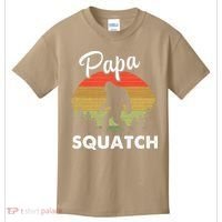 Papa Squatch Funny Bigfoot Camping Hiking Outdoor Father Day Kids T-Shirt thumb 0