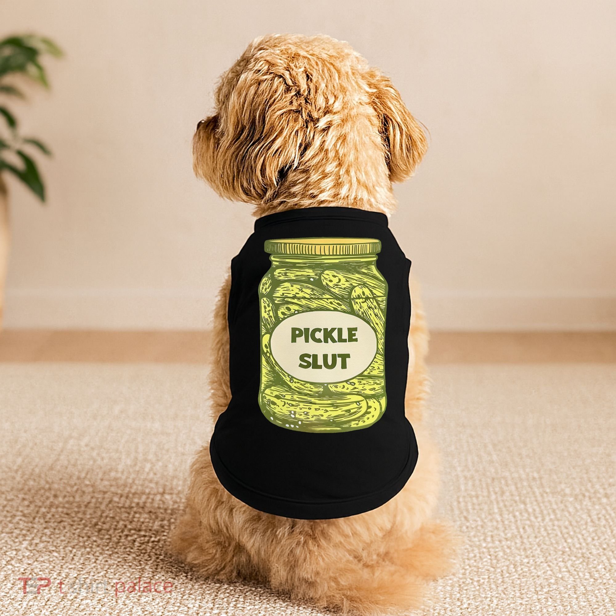 pickle slut funny canned pickles Doggie Tank