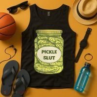 pickle slut funny canned pickles Tank Top thumb 4