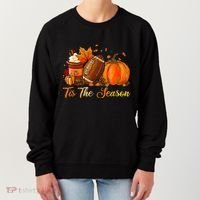 Pumpkin Spice Football Tis The Season Fall Thanksgiving Women's Sweatshirt thumb 0