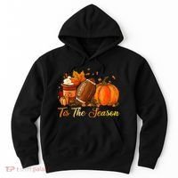 Pumpkin Spice Football Tis The Season Fall Thanksgiving Hoodie thumb 0
