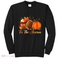 Pumpkin Spice Football Tis The Season Fall Thanksgiving Sweatshirt thumb 0