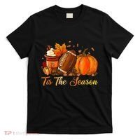 Pumpkin Spice Football Tis The Season Fall Thanksgiving T-Shirt thumb 0