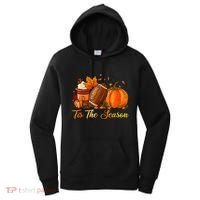 Pumpkin Spice Football Tis The Season Fall Thanksgiving Women's Hoodie thumb 0