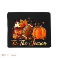 Pumpkin Spice Football Tis The Season Fall Thanksgiving Mousepad thumb 0