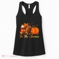 Pumpkin Spice Football Tis The Season Fall Thanksgiving Women's Tank Top thumb 0