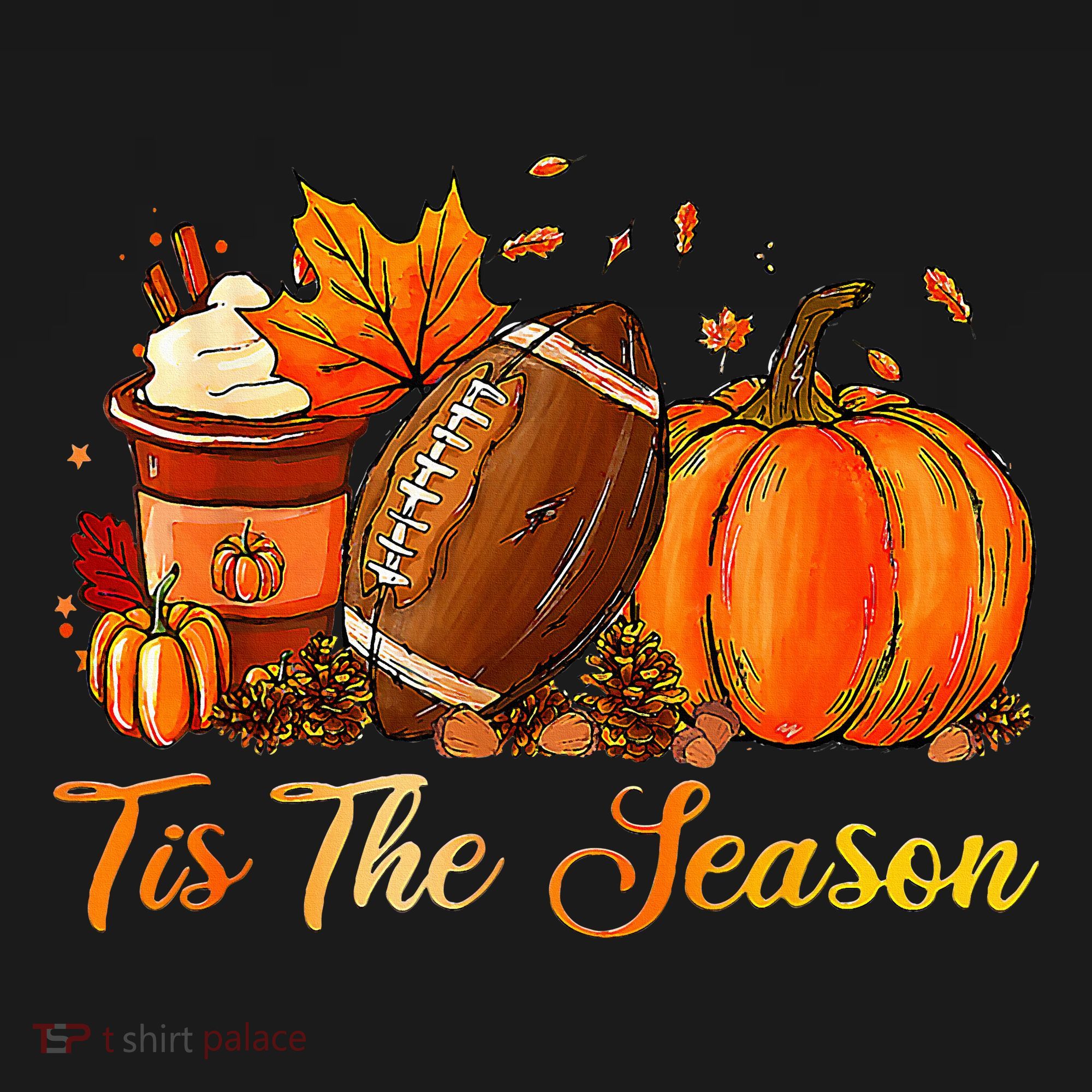 Pumpkin Spice Football Tis The Season Fall Thanksgiving Baby Bodysuit
