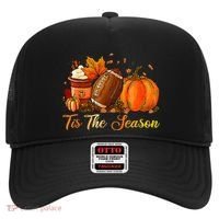 Pumpkin Spice Football Tis The Season Fall Thanksgiving Hat thumb 0
