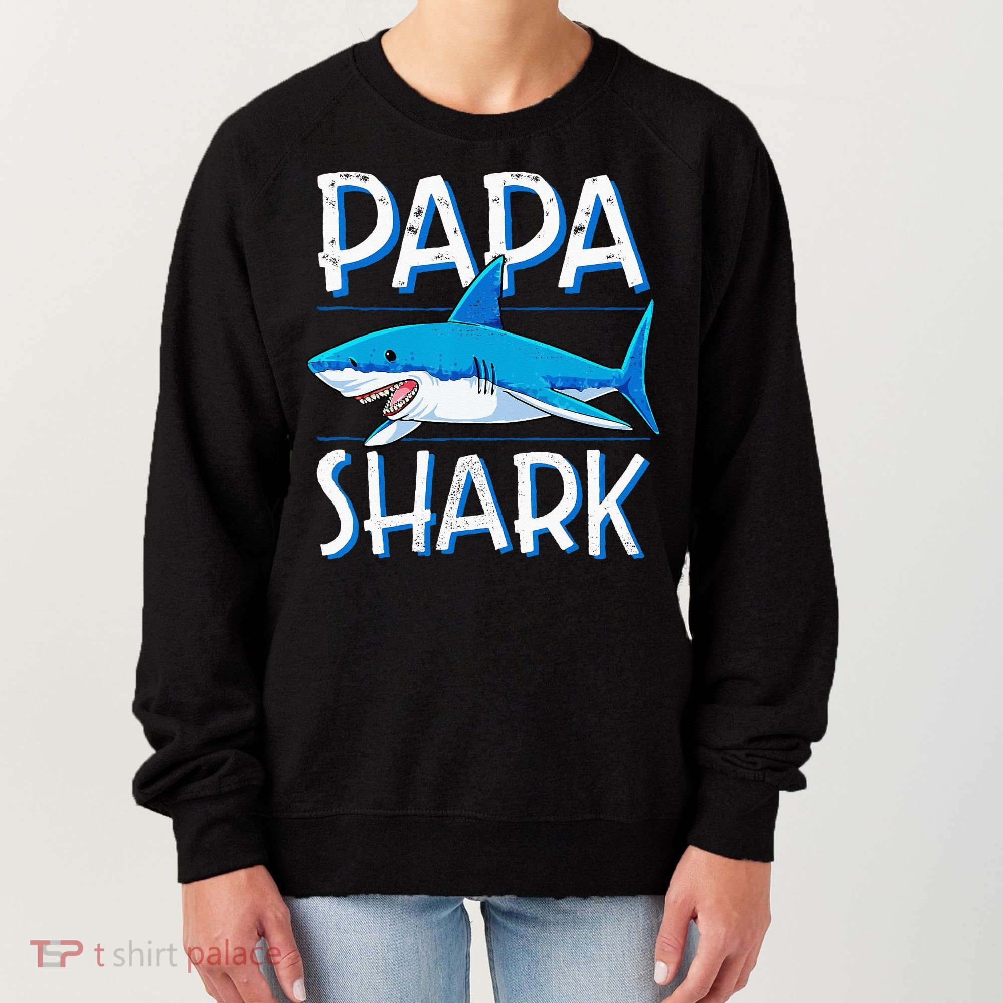 Papa Shark Family Matching Dad Daddy Jawsome Women's Sweatshirt