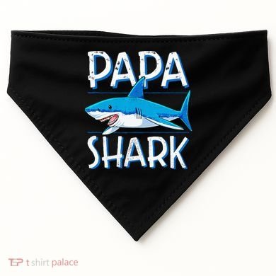 Papa Shark Family Matching Dad Daddy Jawsome USA-Made Doggie Bandana