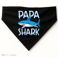 Papa Shark Family Matching Dad Daddy Jawsome USA-Made Doggie Bandana thumb 0