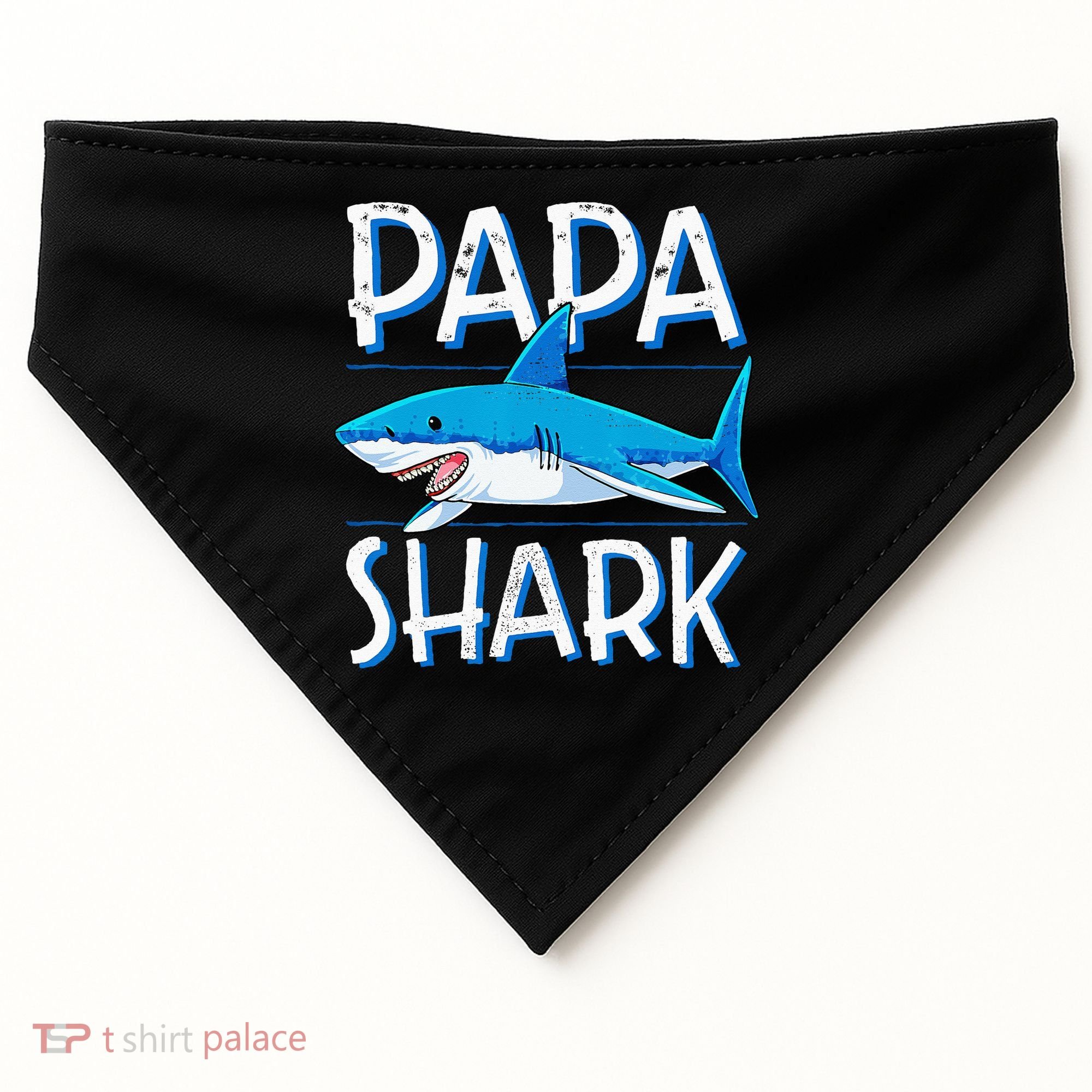 Papa Shark Family Matching Dad Daddy Jawsome USA-Made Doggie Bandana